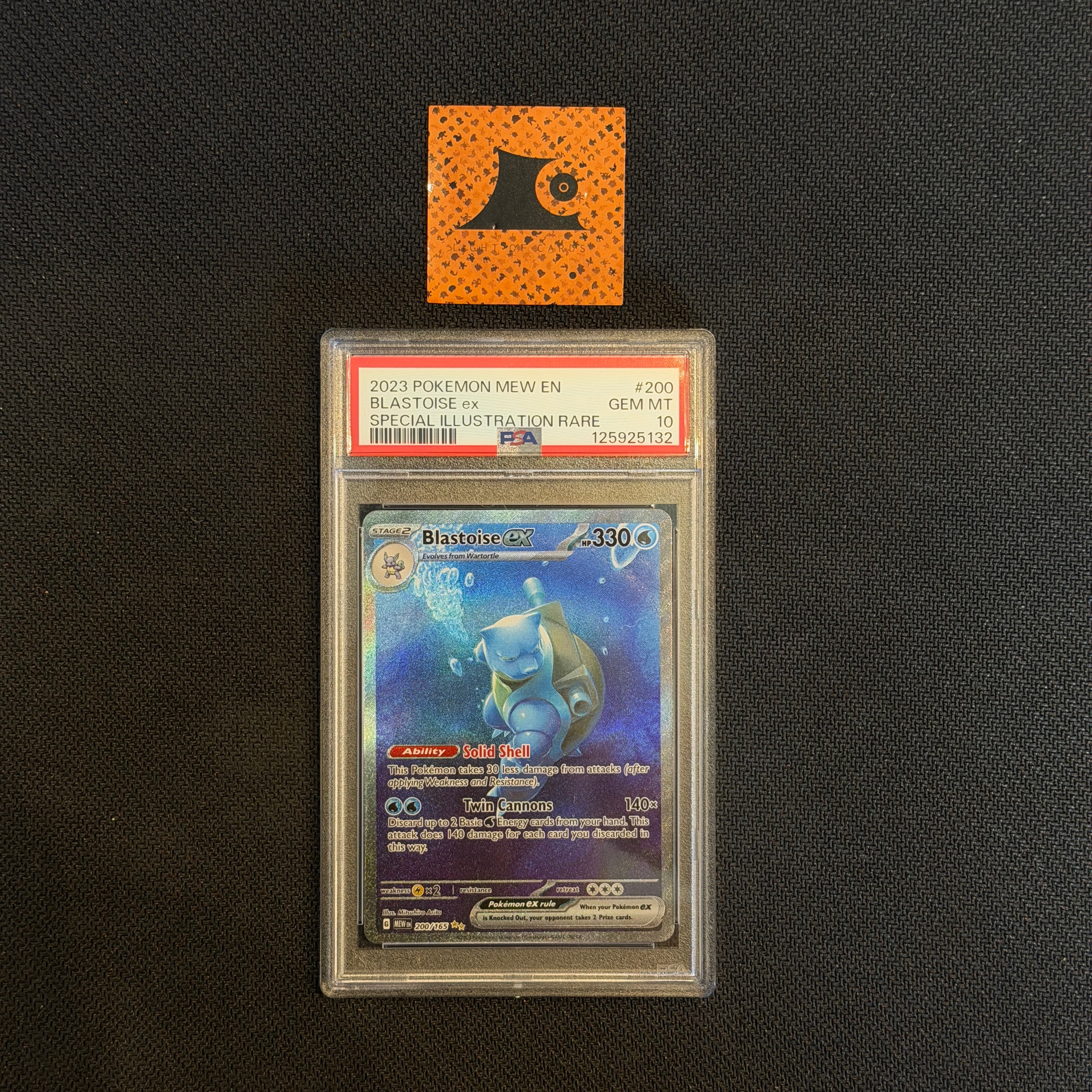 [PSA 10] Pokemon TCG - Blastoise Ex - 200/165 - 151