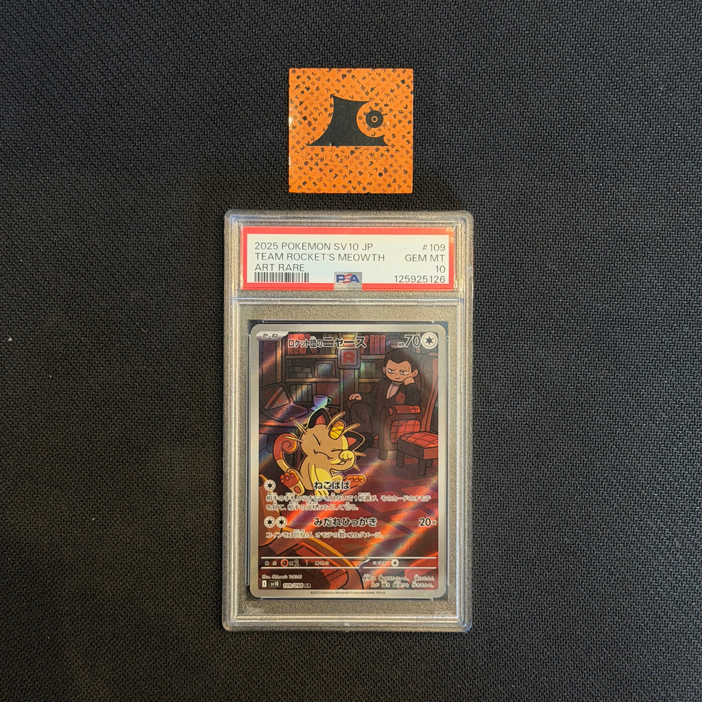 [PSA 10] Pokemon TCG - Team Rocket's Meowth - 109/098 - SV10 - JP