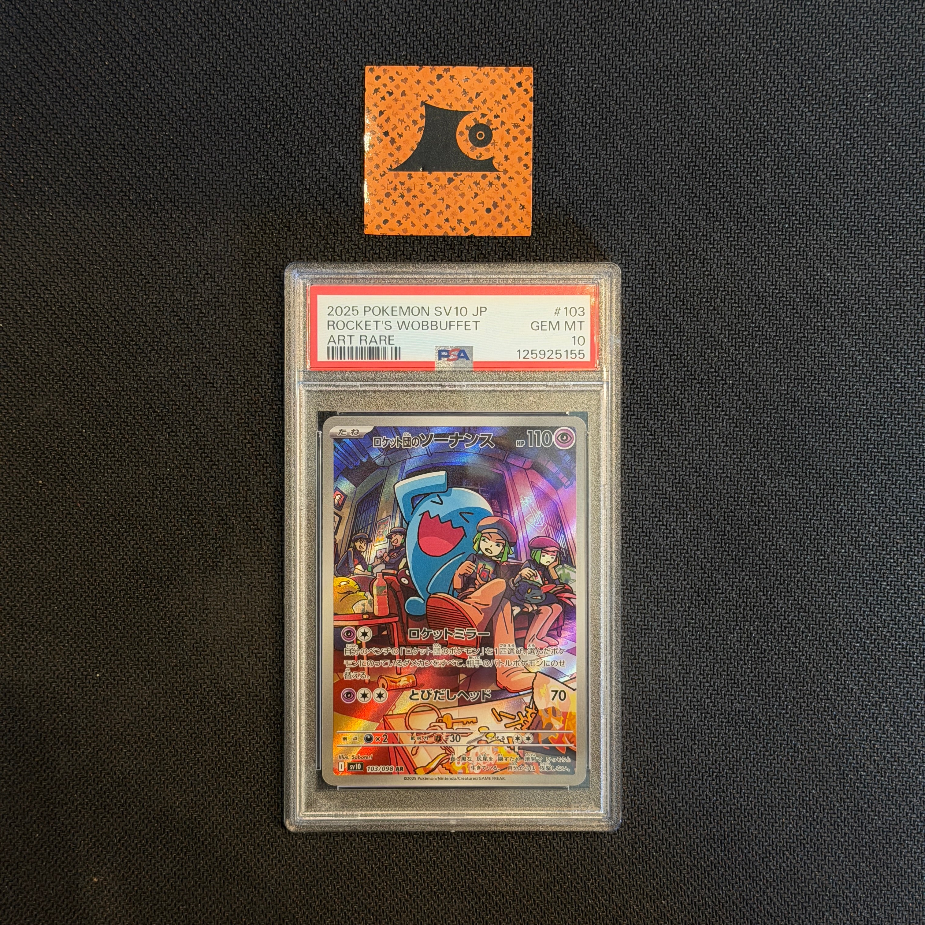 [PSA 10] Pokemon TCG - Rocket's Wobuffet - 103/098 - SV10 - JP
