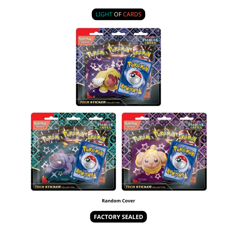 [Sealed] Pokémon TCG - Paldean Fates Tech Sticker Collection Three-Booster Blister
