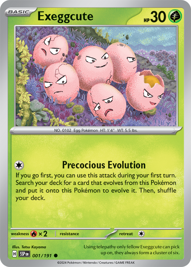 Pokémon TCG - Exeggcute - 001/191 - Surging Sparks