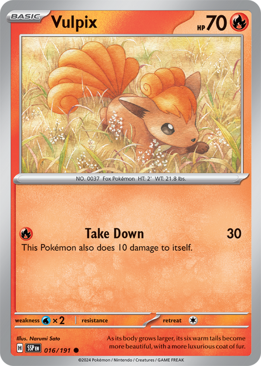 Pokémon TCG - Vulpix - 016/191 - Surging Sparks