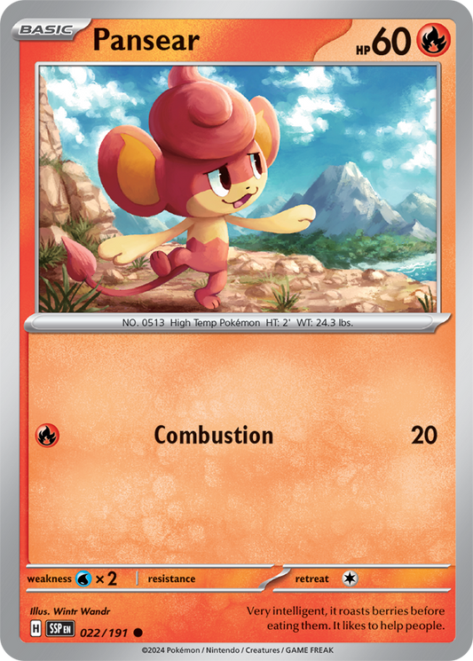 Pokémon TCG - Pansear - 022/191 - Surging Sparks