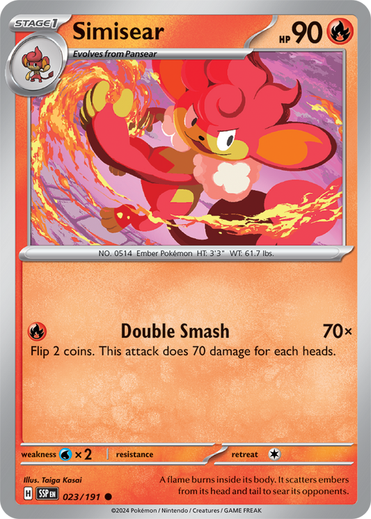 Pokémon TCG - Simisear - 023/191 - Surging Sparks