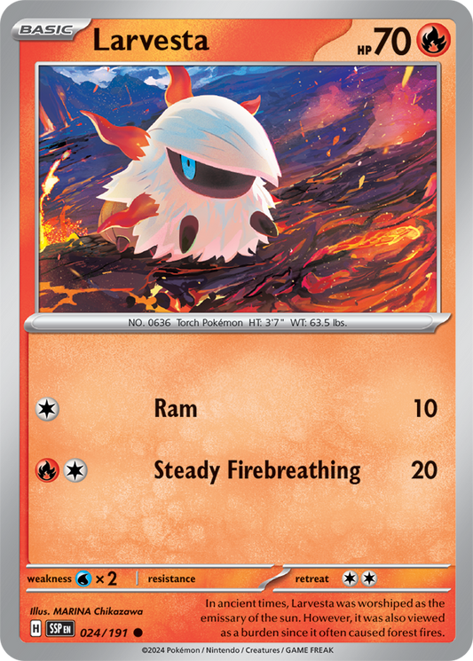 Pokémon TCG - Larvesta - 024/191 - Surging Sparks