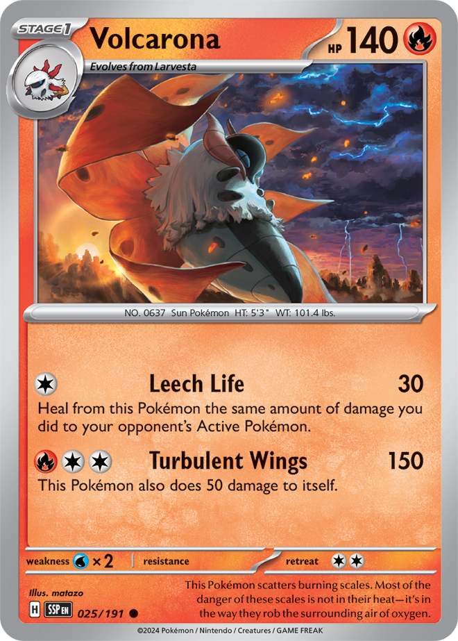 Pokémon TCG - Volcarona - 025/191 - Surging Sparks