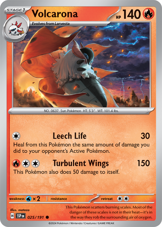 Pokémon TCG - Volcarona - 025/191 - Surging Sparks