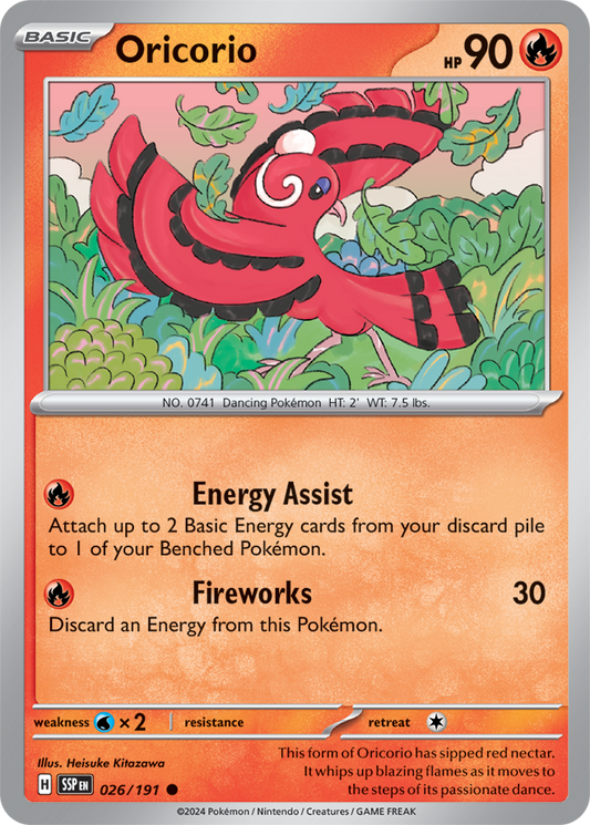 Pokémon TCG - Oricorio - 026/191 - Surging Sparks