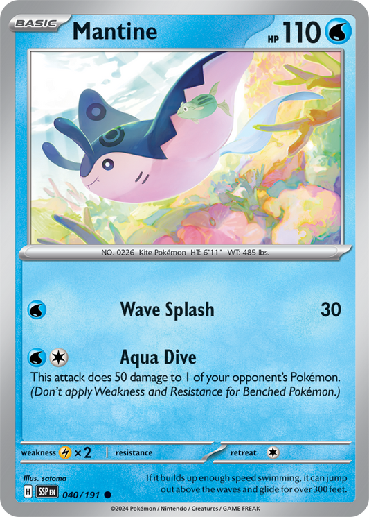 Pokémon TCG - Mantine - 040/191 - Surging Sparks