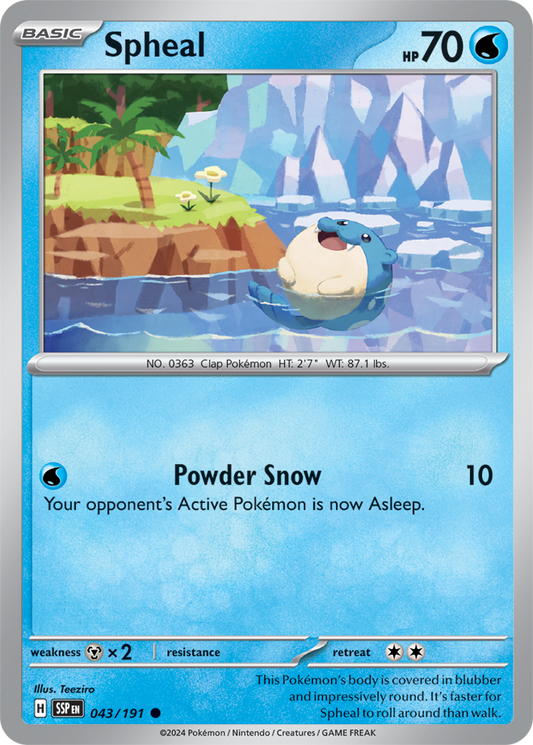 Pokémon TCG - Spheal - 043/191 - Surging Sparks