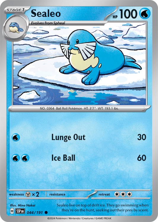 Pokémon TCG - Sealeo - 044/191 - Surging Sparks