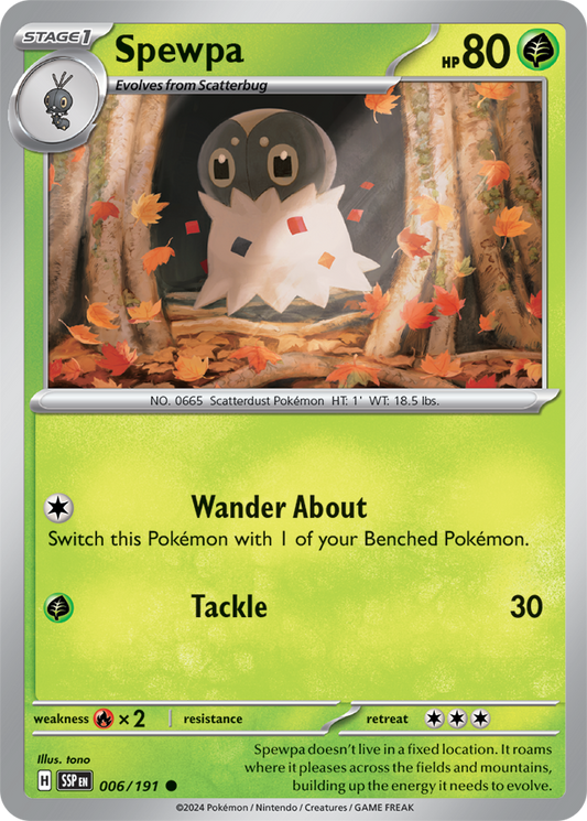 Pokémon TCG - Spewpa - 006/191 - Surging Sparks