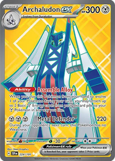 Pokémon TCG - Archaludon ex - 224/191 - Ultra Rare- Surging Sparks - Full Art