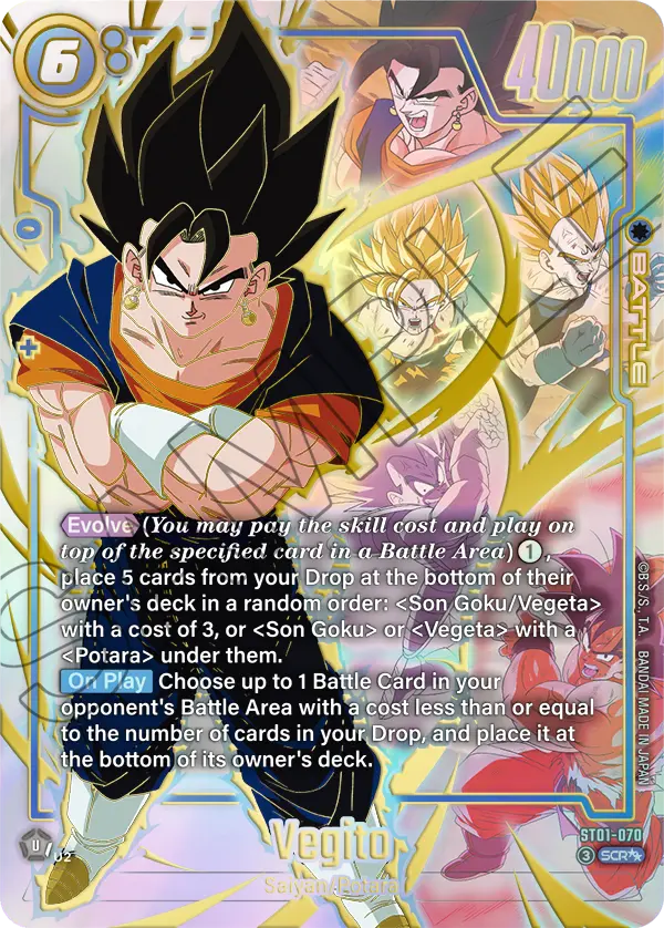 Vegito · ST01-070 · SCR Super Alt-Art — official card illustration